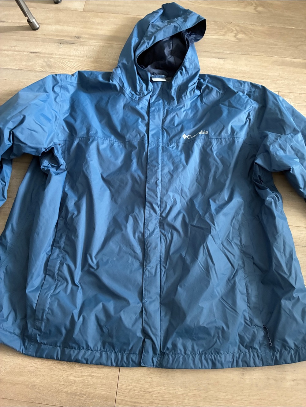 Columbia Men's Slate Blue Hooded Rain Jacket